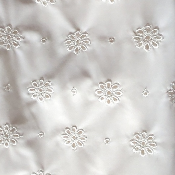 Shade & Shore Off-White Eyelet One Piece High Leg Cheeky Swimsuit W/Strap XL NWT - Picture 5 of 9